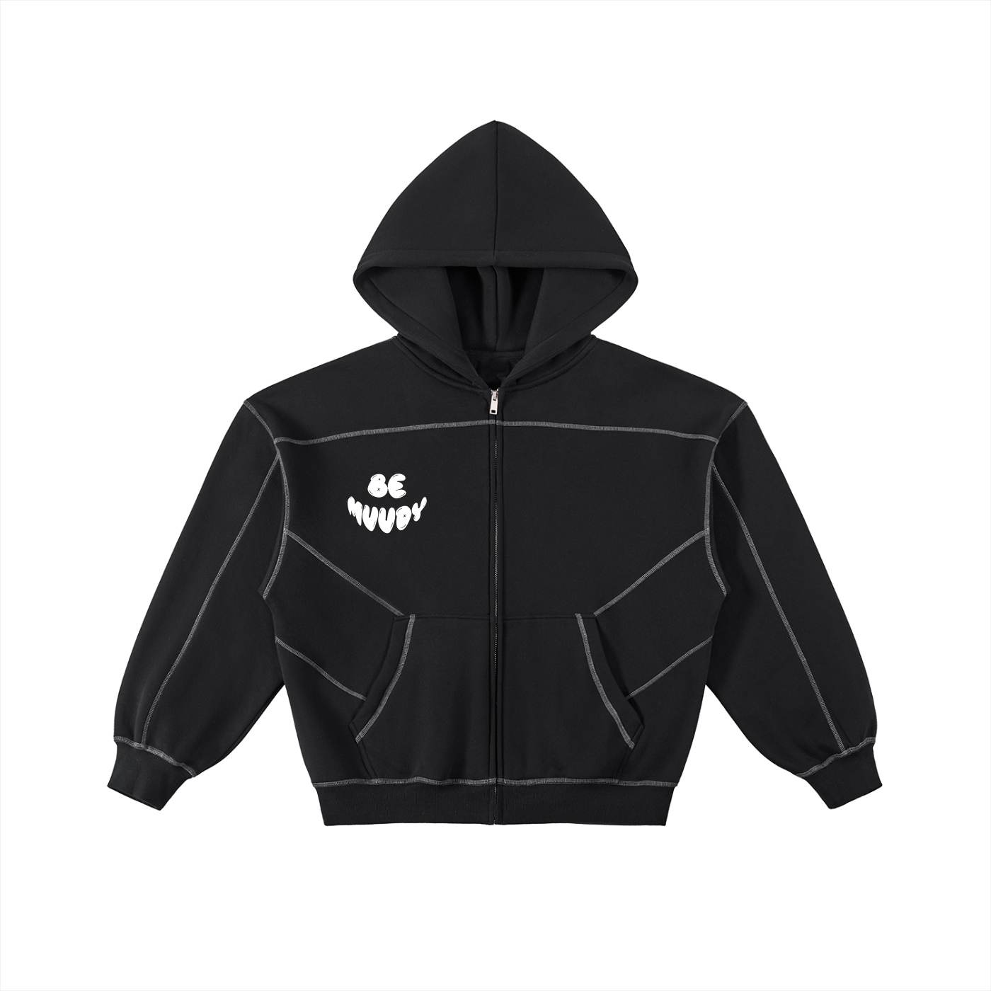 BE MUUDY Boxy Zip Hoodie